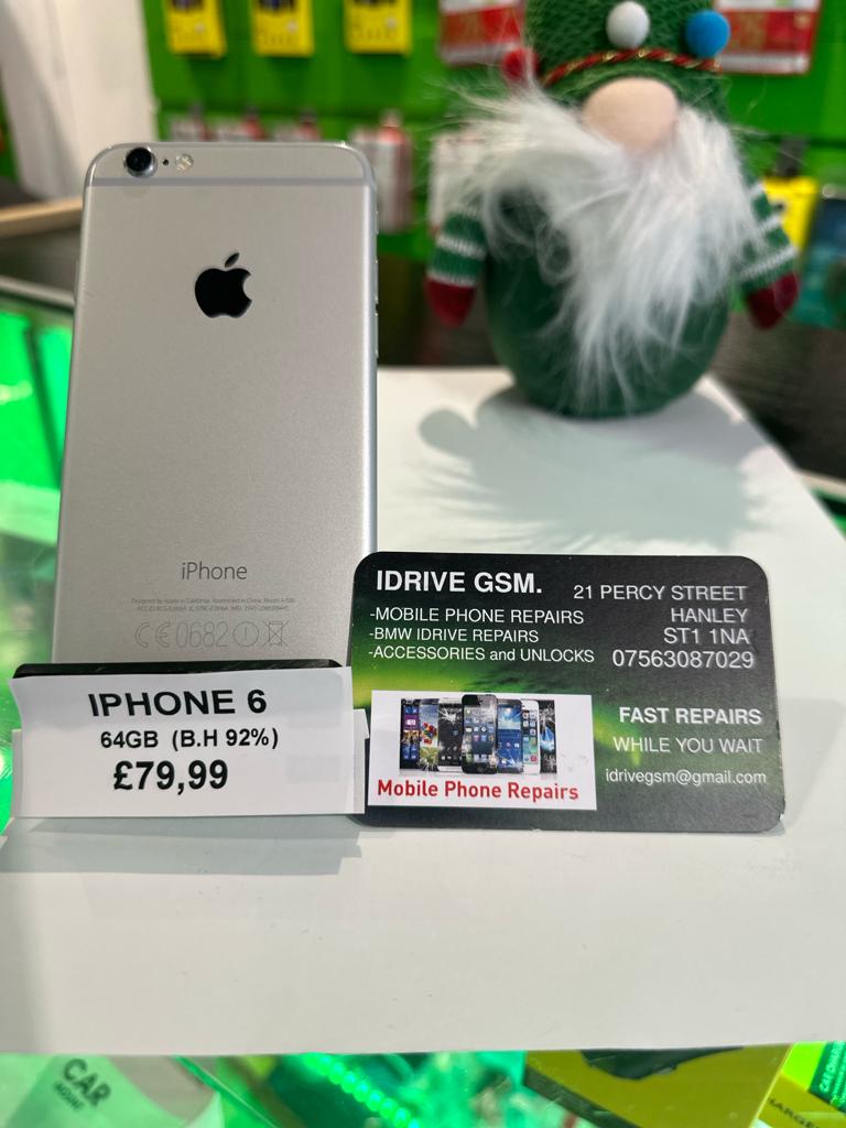 Apple iPhone 6, 64GB (used), silver color
